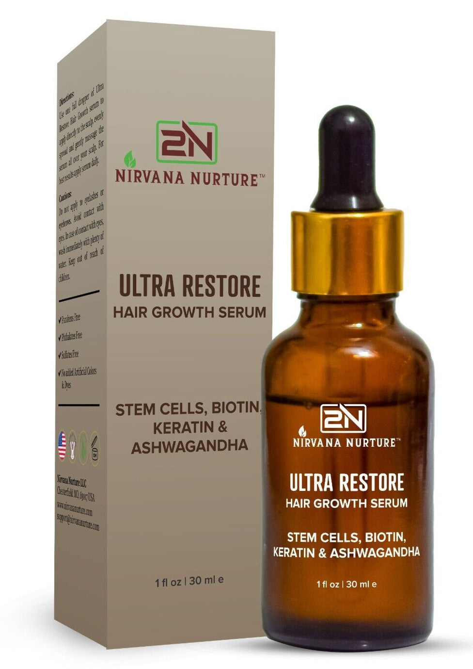 Hair Growth Serum for Thinning Hair & Hair Loss Reduction - 2N Ultra Restore