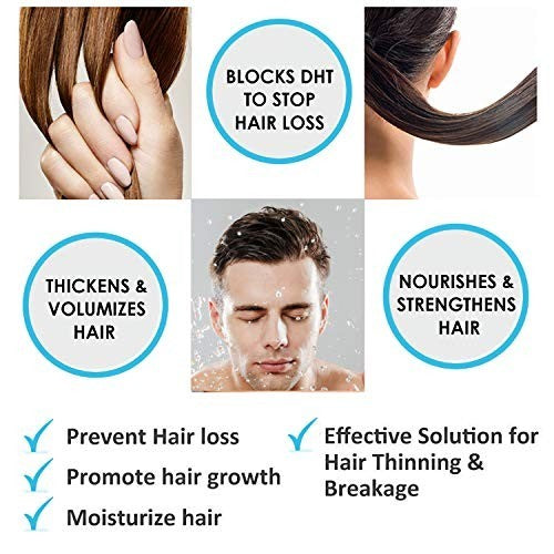 Clinical Strength Hair Growth Shampoo with Biotin Collagen DHT Blockers 8 oz