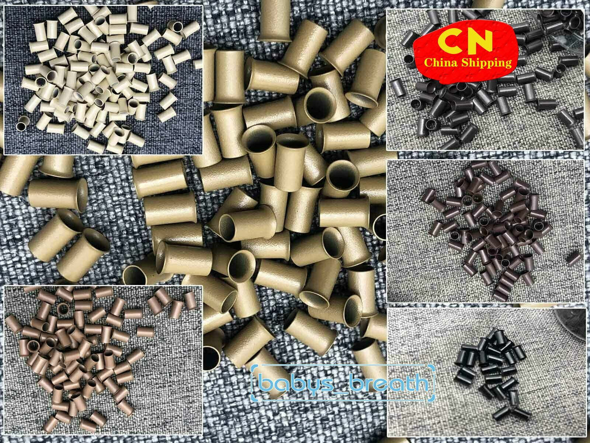 1000PCS Hair Extension Micro Link Beads Copper Tube Rings Jewelry