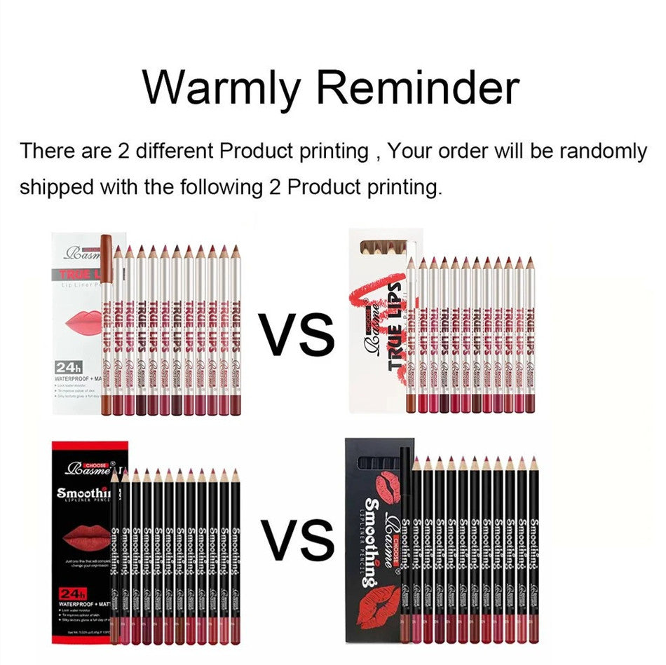 12-Piece Lipstick Lip Liner Set Matte Lip Gloss Pencils Long Lasting Makeup