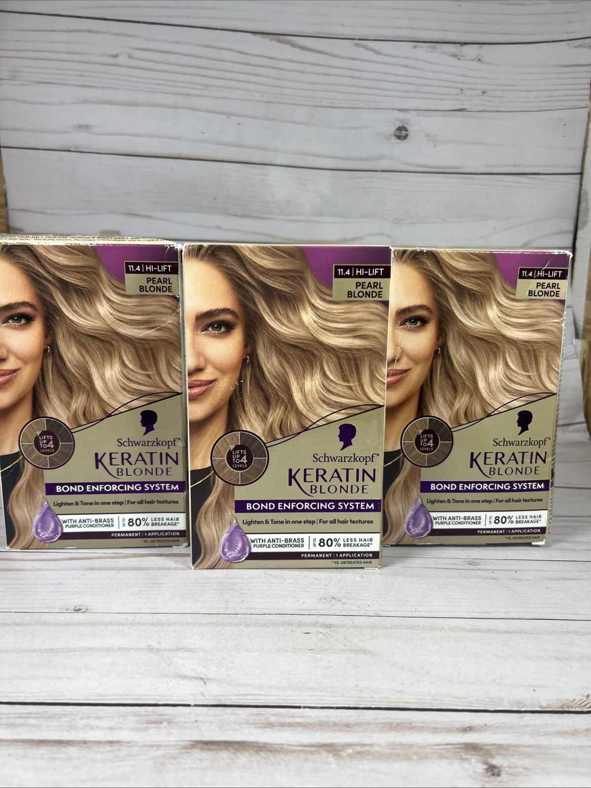 Schwarzkopf Blonde Hair Color Kit - Pearl Blonde 11.4 Bond Enforcing 3-Pack