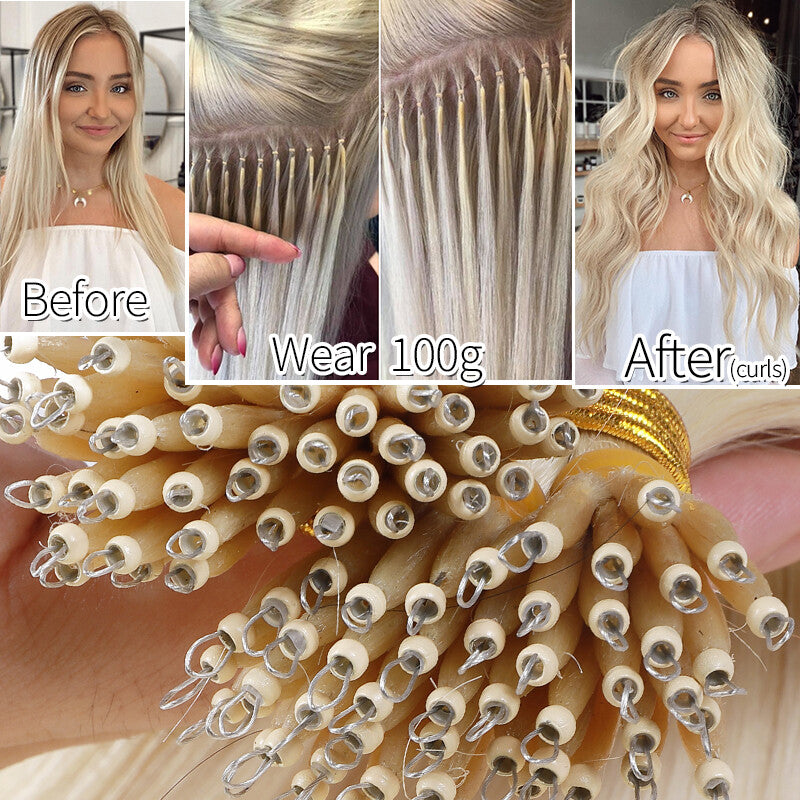 Nano Ring Hair Extensions - 100% Remy Human Hair Multiple Variants