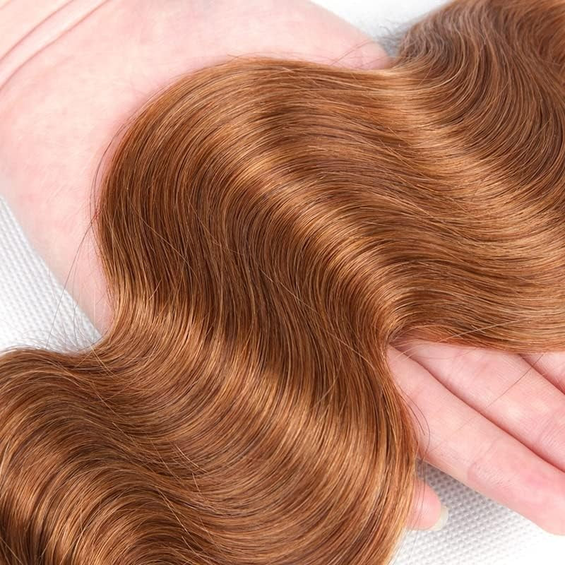 Brazilian Virgin Hair Body Wave Extensions - Light Brown 24-28 Inch
