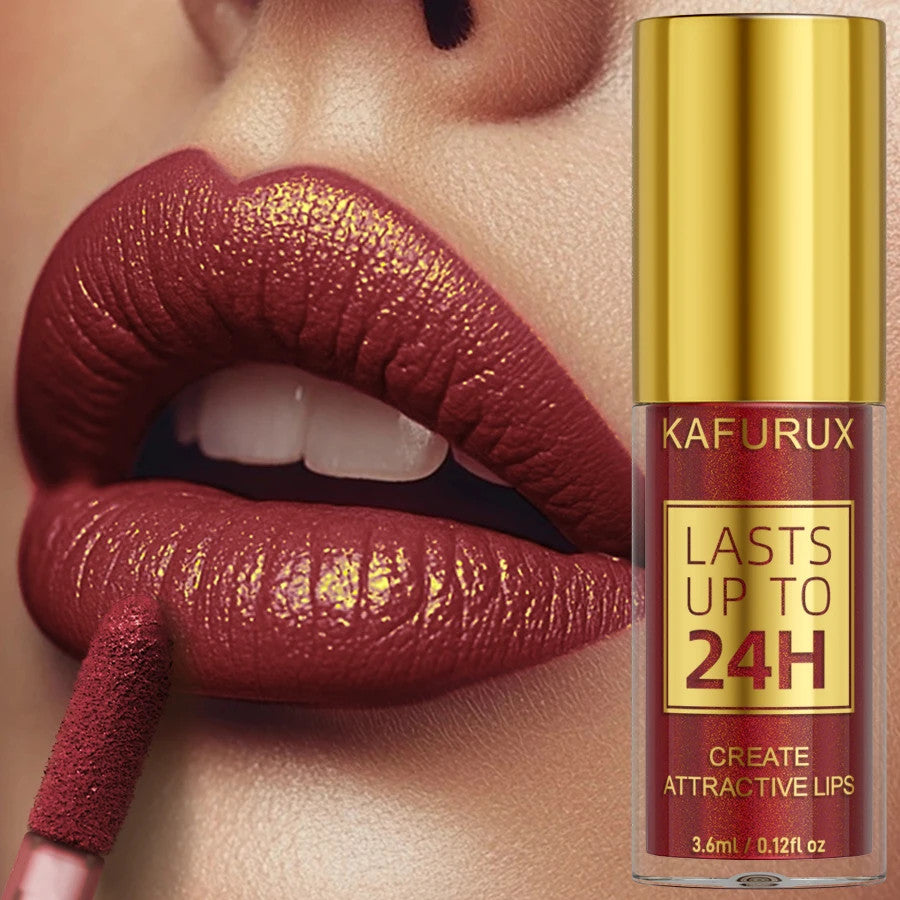 14-Color Glitter Lip Gloss Set Long Lasting Waterproof Lipstick