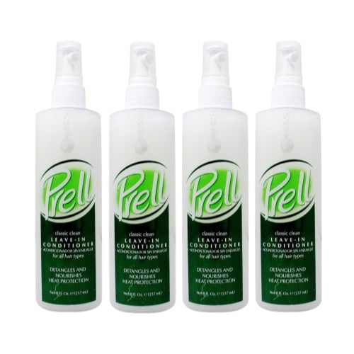 Prell Classic Clean Leave-in Conditioner 4-Pack - Hydrating Hair Moisturizer