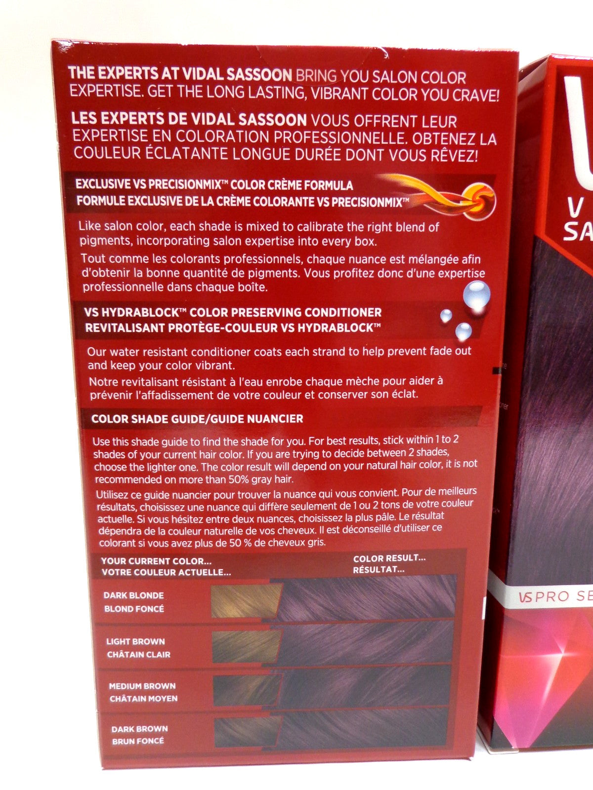 Vidal Sassoon Hair Color 5VR London Lilac Pack of 4 - Temporary Hair Dye