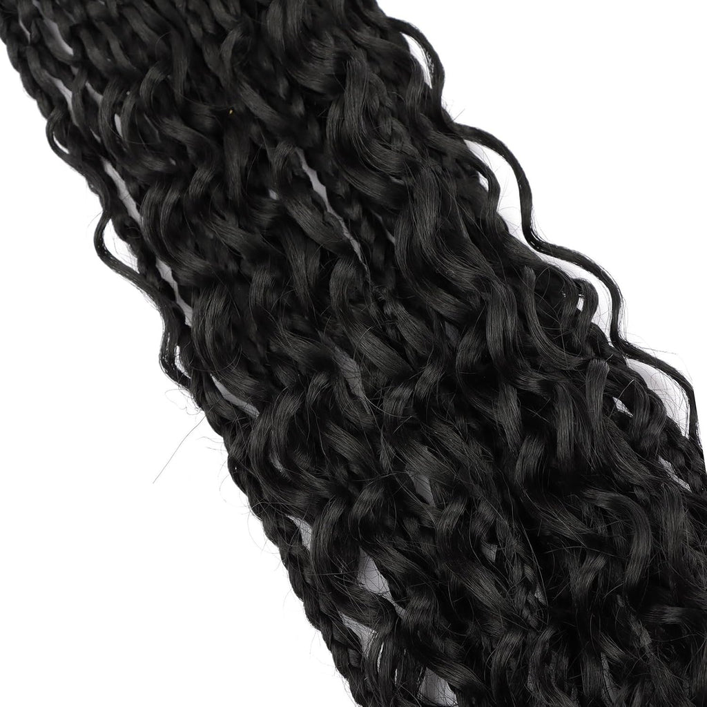 Goddess Box Braids Crochet Hair 18 Inch - 8 Packs Natural Look