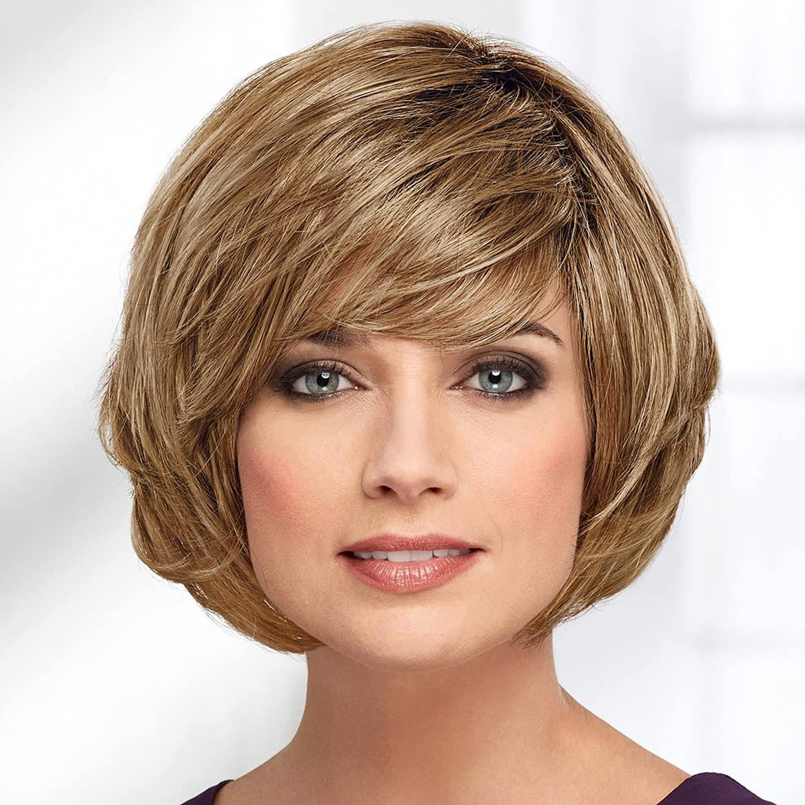 Lightweight Bob Wig with Bangs - Multiple Colors, Modern Style