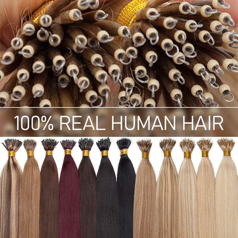 Full Head Nano Ring Hair Extensions 100% Remy Human Hair Thick 200G