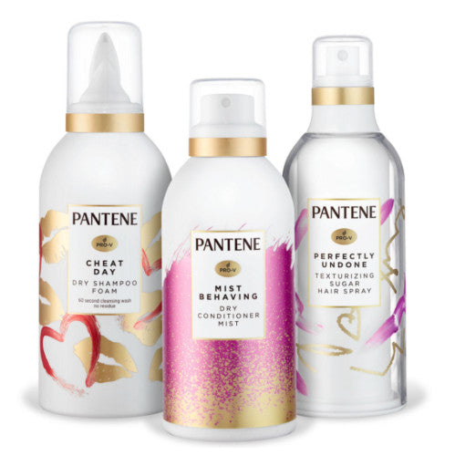 Waterless Hair Care Gift Set with Dry Shampoo Foam, Dry Conditioner & Texturizing Spray