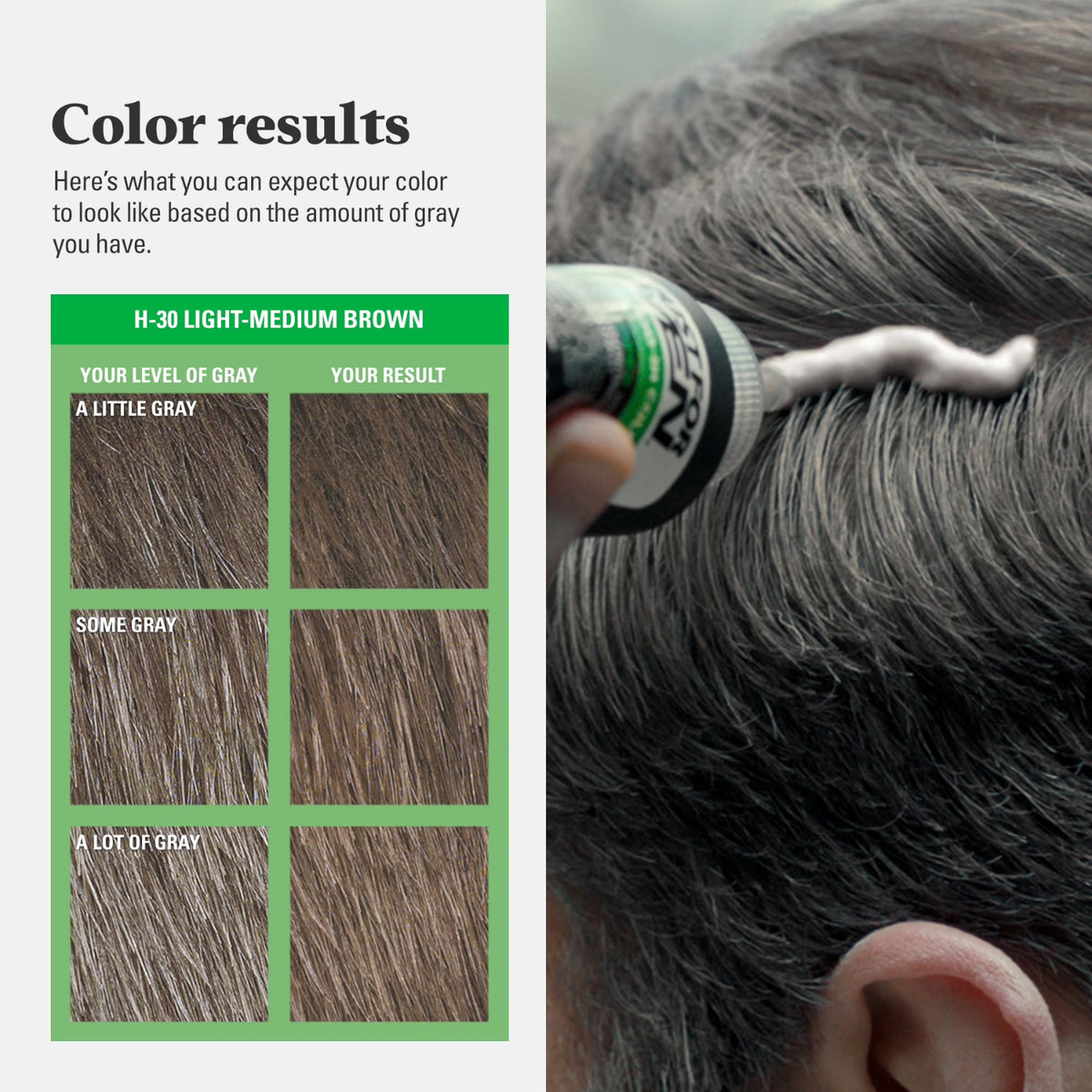 Hair Dye Shampoo-In Light Medium Brown for Men - 3 Pack