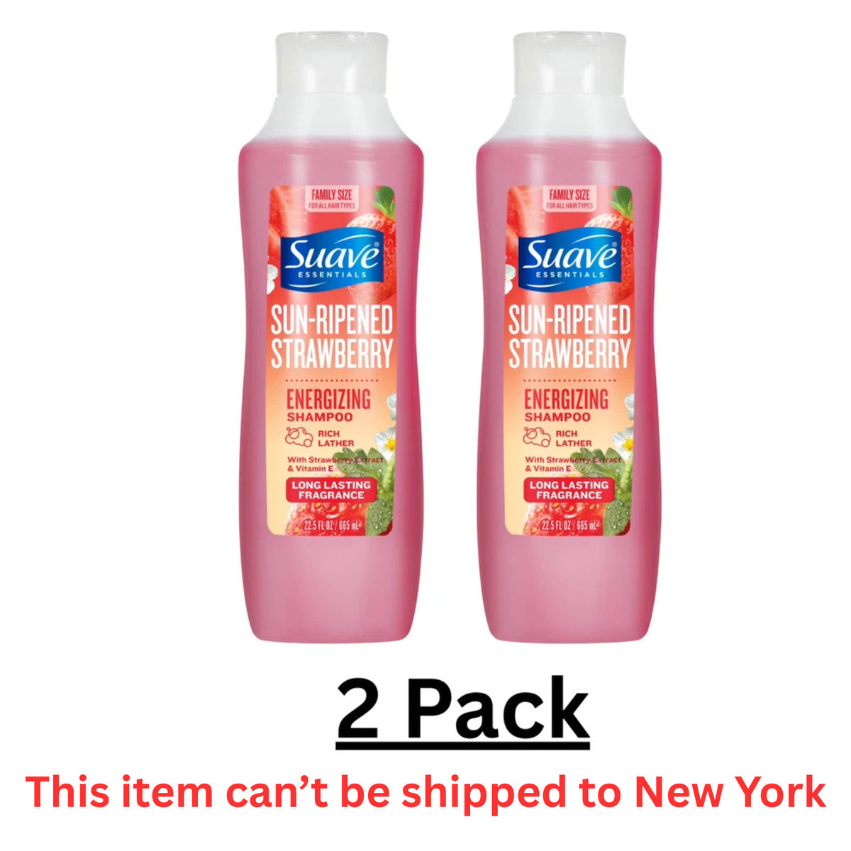 (2 Pack) Suave Daily Shampoo for All Hair Types - 22.5 fl oz, Multiple Scents Available