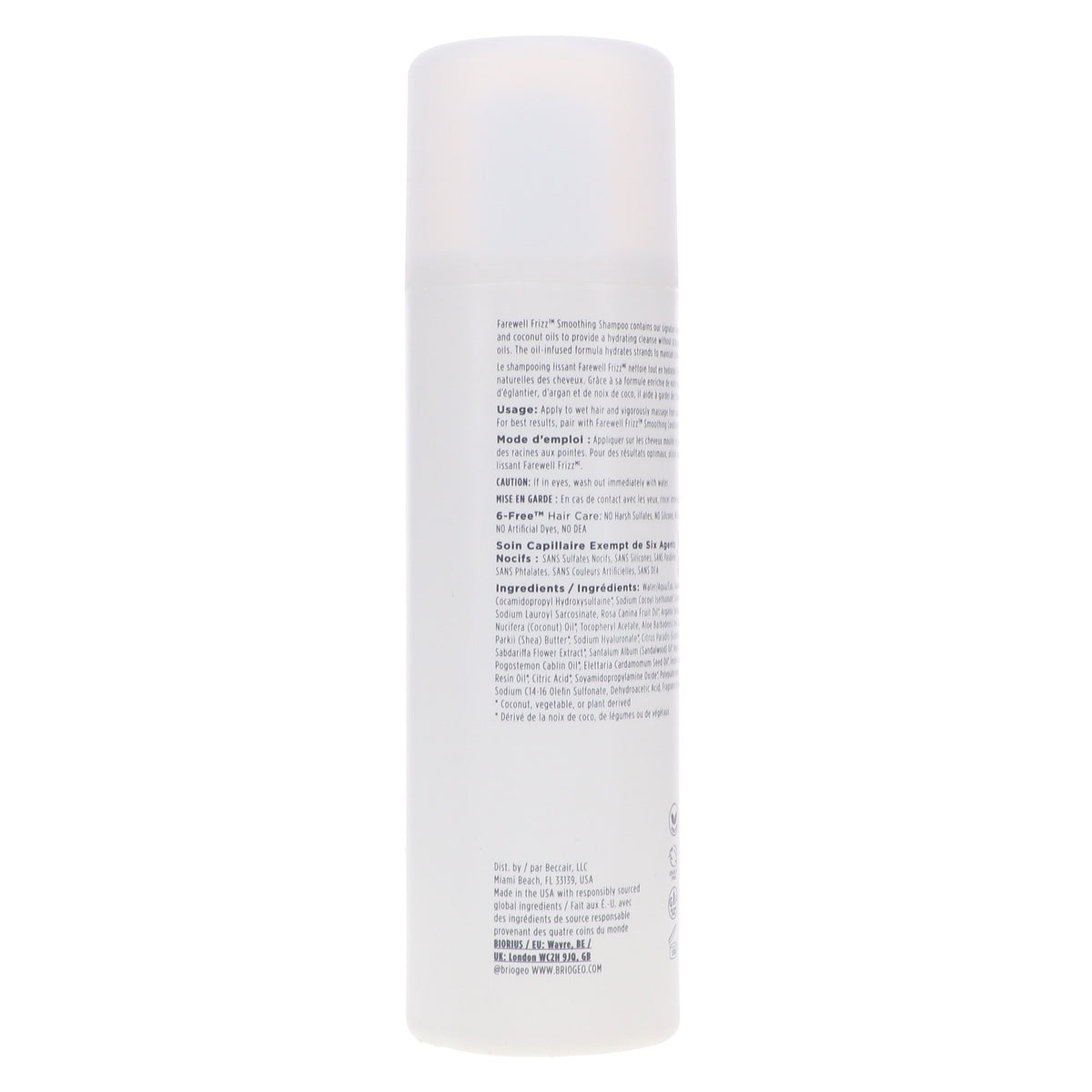 Sulfate-Free Smoothing Shampoo for Frizz Control – 8 oz