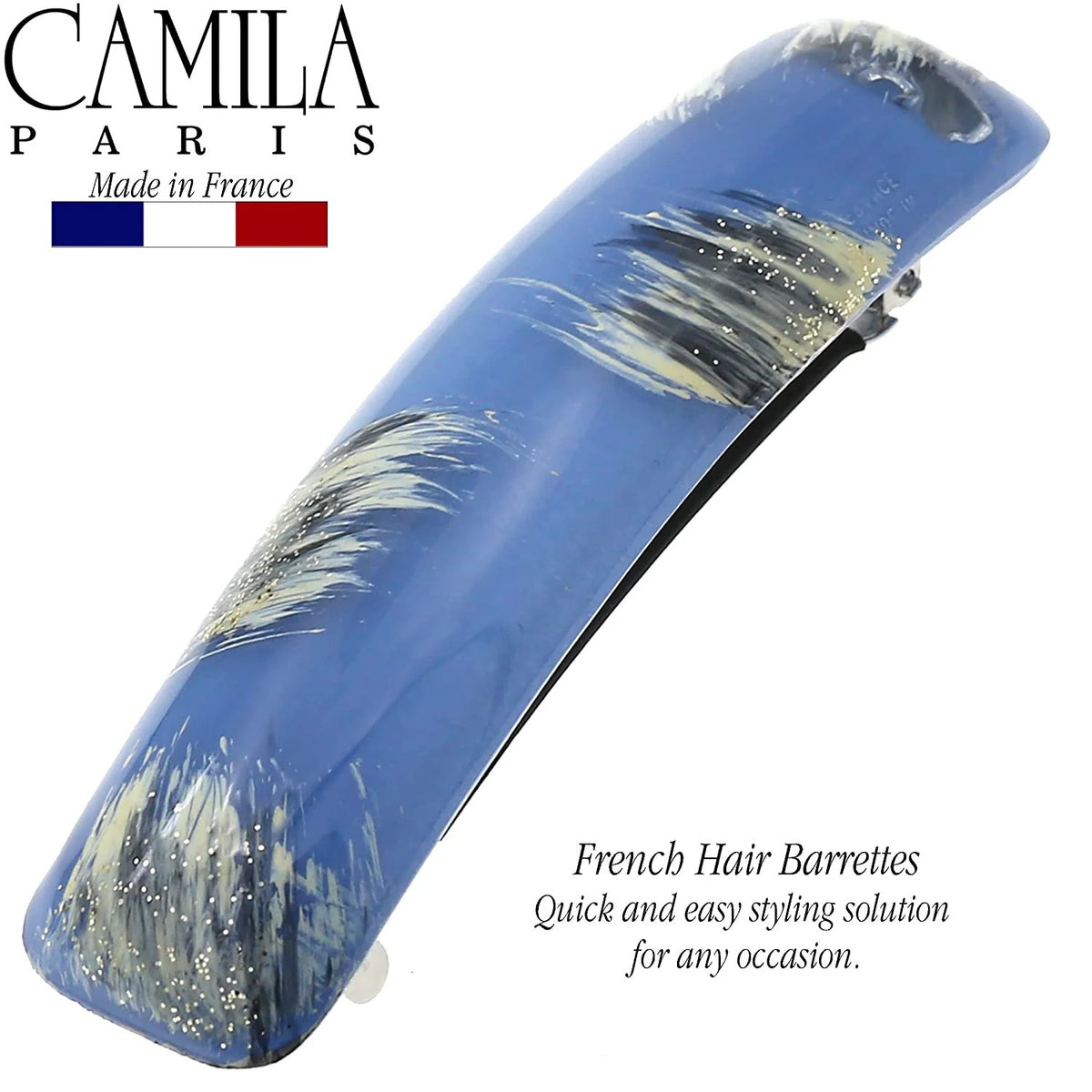 French Contoured No-Slip Hair Barrette Bevel - Elegant Hair Accessory