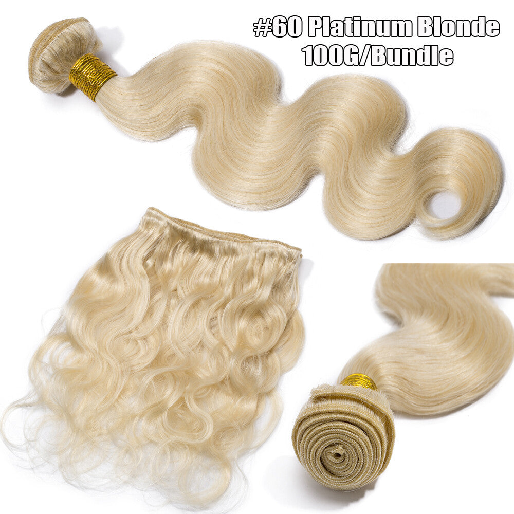 Virgin Human Hair Extensions - 3 Bundles in Various Lengths & Textures