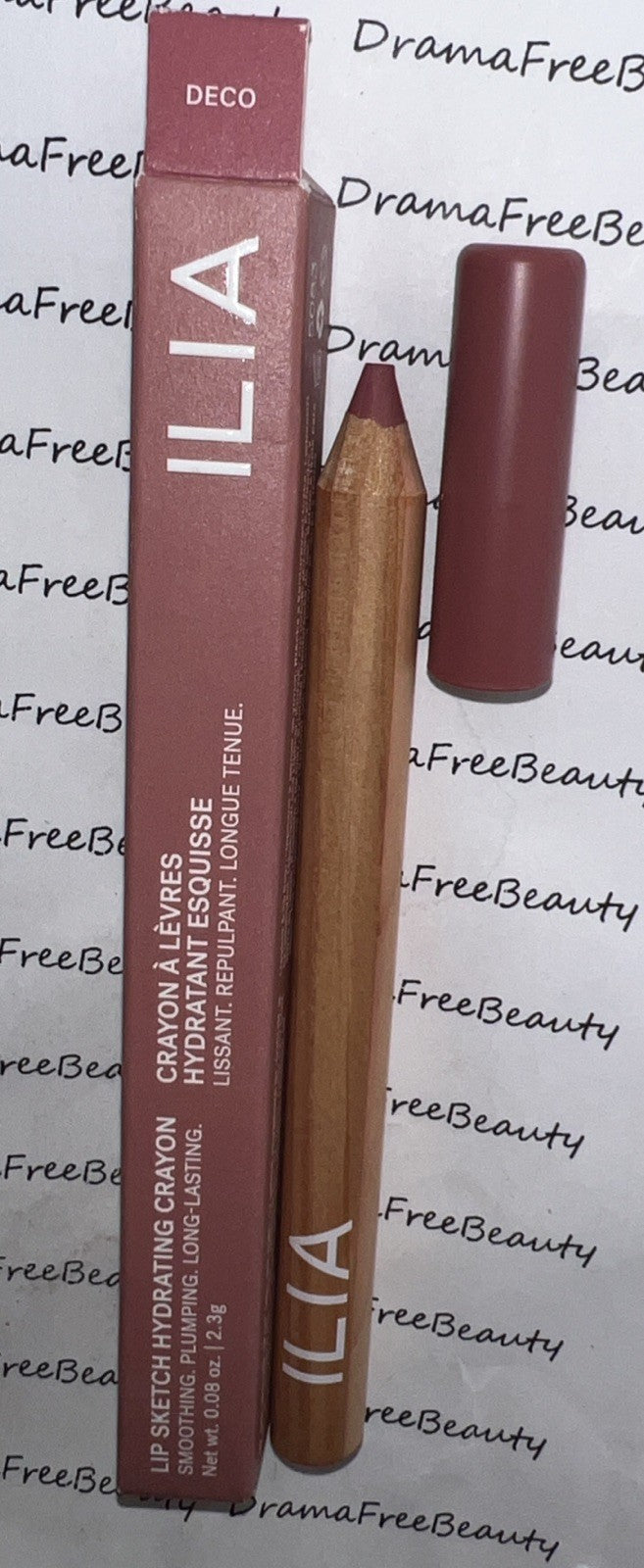 Ilia Lip Sketch Hydrating Lipstick & Lip Liner Crayon in Deco 2.3g