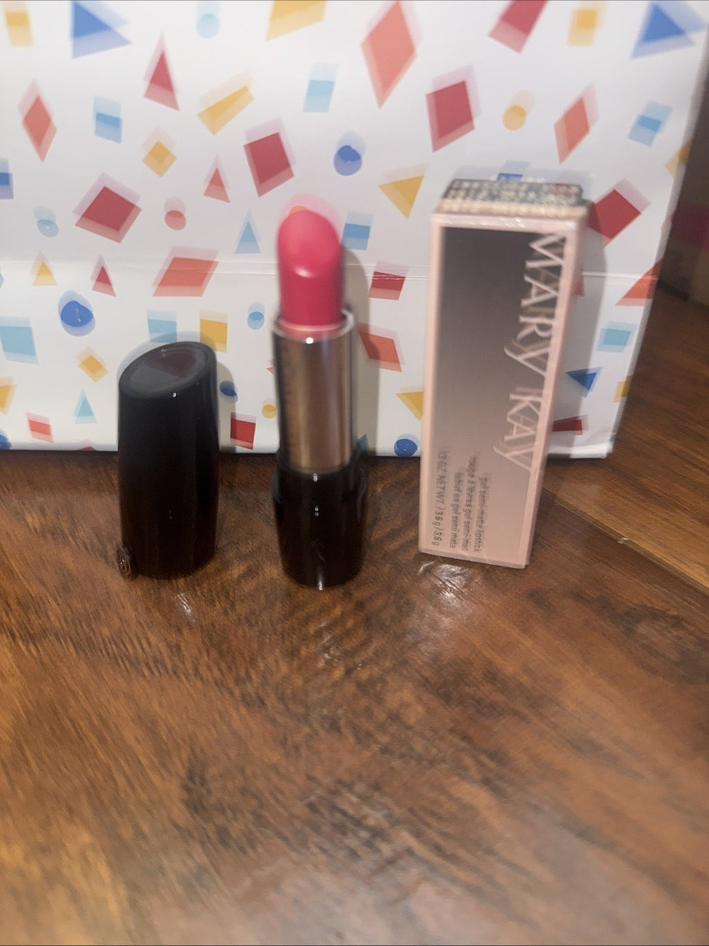 Semi-Matte Lipstick in Powerful Pink - Full Size, Long-lasting Makeup