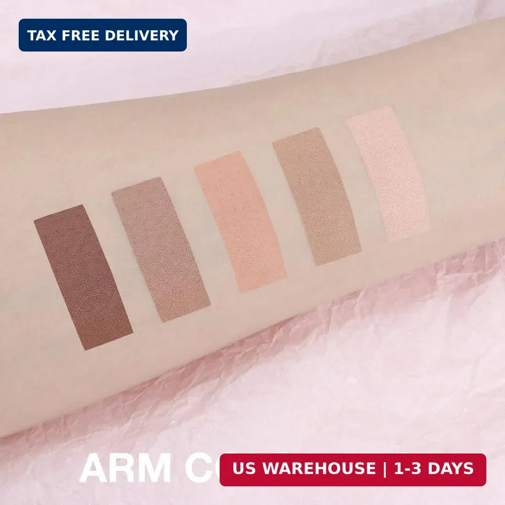 5 Colors Matte Eyeshadow Palette Nude Pink Brown Taupe Long Lasting Waterproof