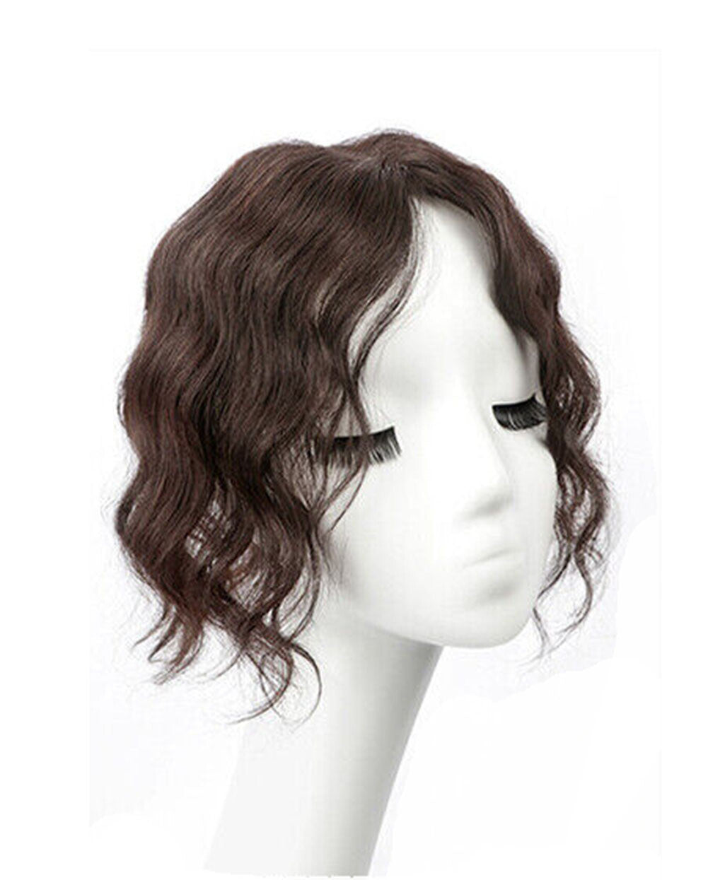 12-Inch Human Hair Topper Wiglet for Women - Remy Real Hair, Breathable Base, Style & Cover Hair Loss