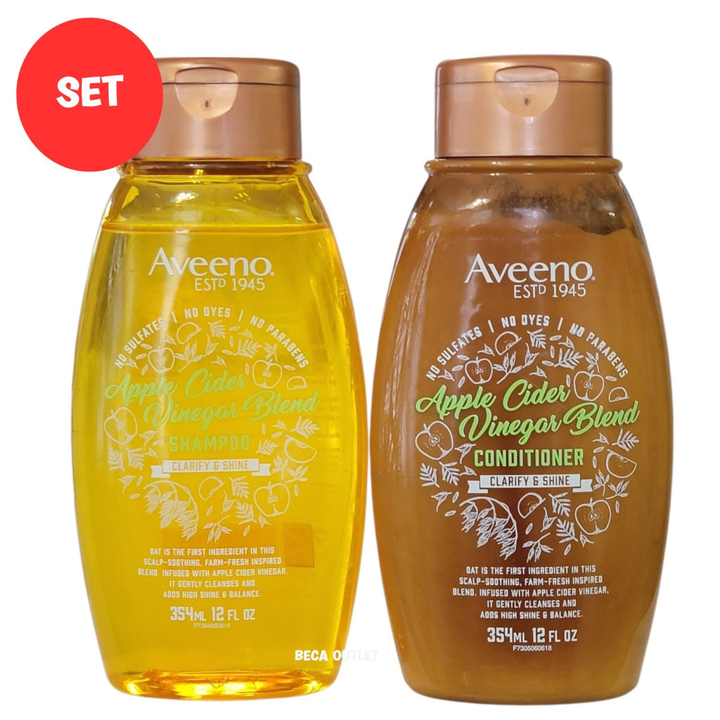 Aveeno Cider Vinegar Clarify & Shine Shampoo & Conditioner Set