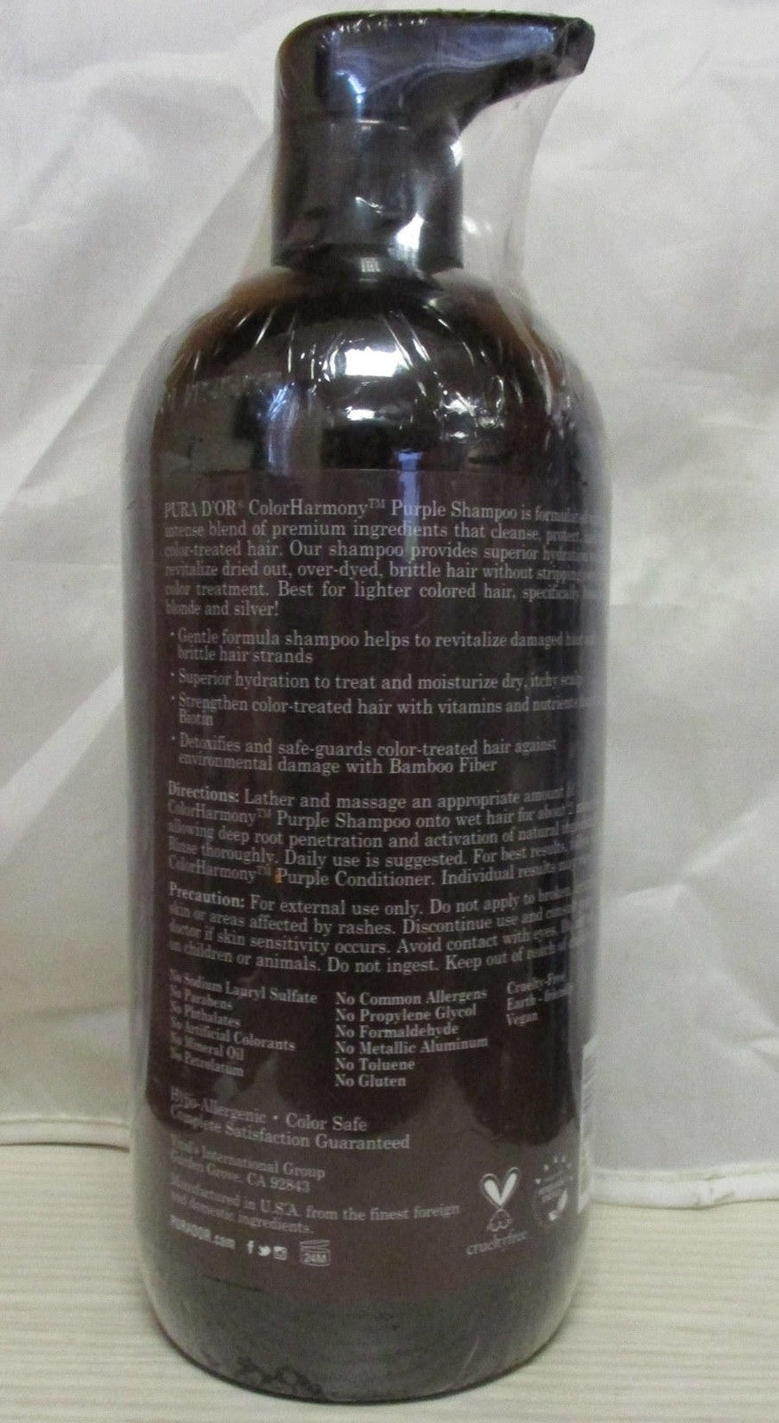 Purple Toning Shampoo for Blonde Silver Hair 24 OZ - Sulfate-Free