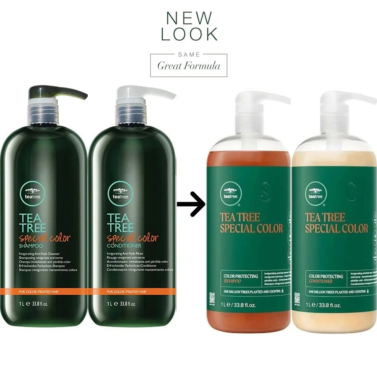 Color-Safe Tea Tree Shampoo & Conditioner Duo for Color-Treated Hair - 33.8 Oz