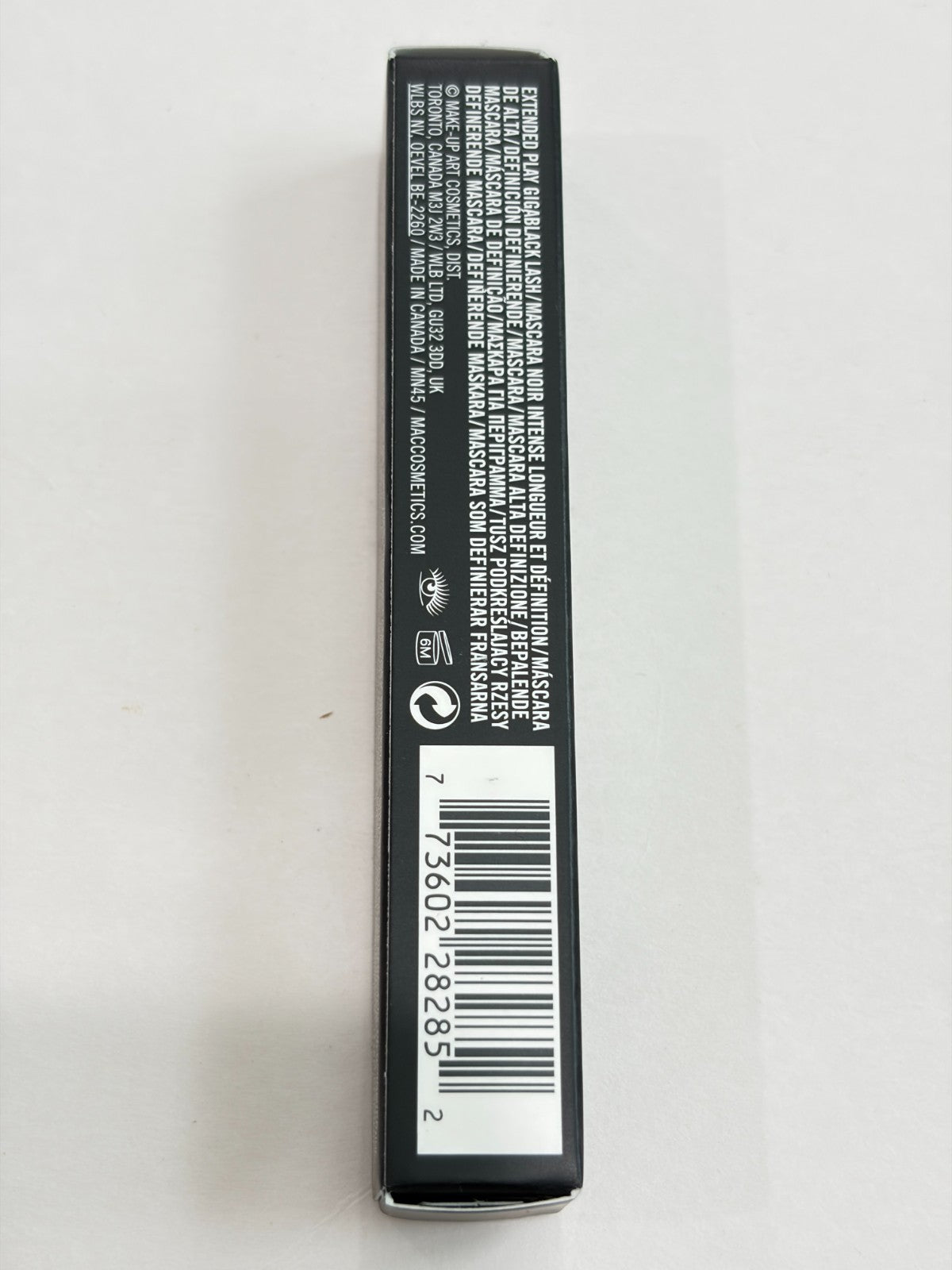 Mac Extended Play Gigablack Lash Mascara Noir Intense .20 oz / 5.7 g NIB