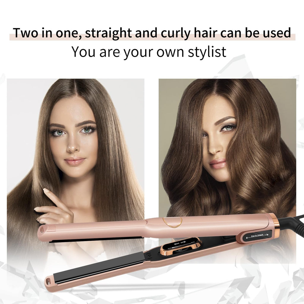 Mini 1/2 Inch Tourmaline Titanium Hair Flat Iron for Short Hair