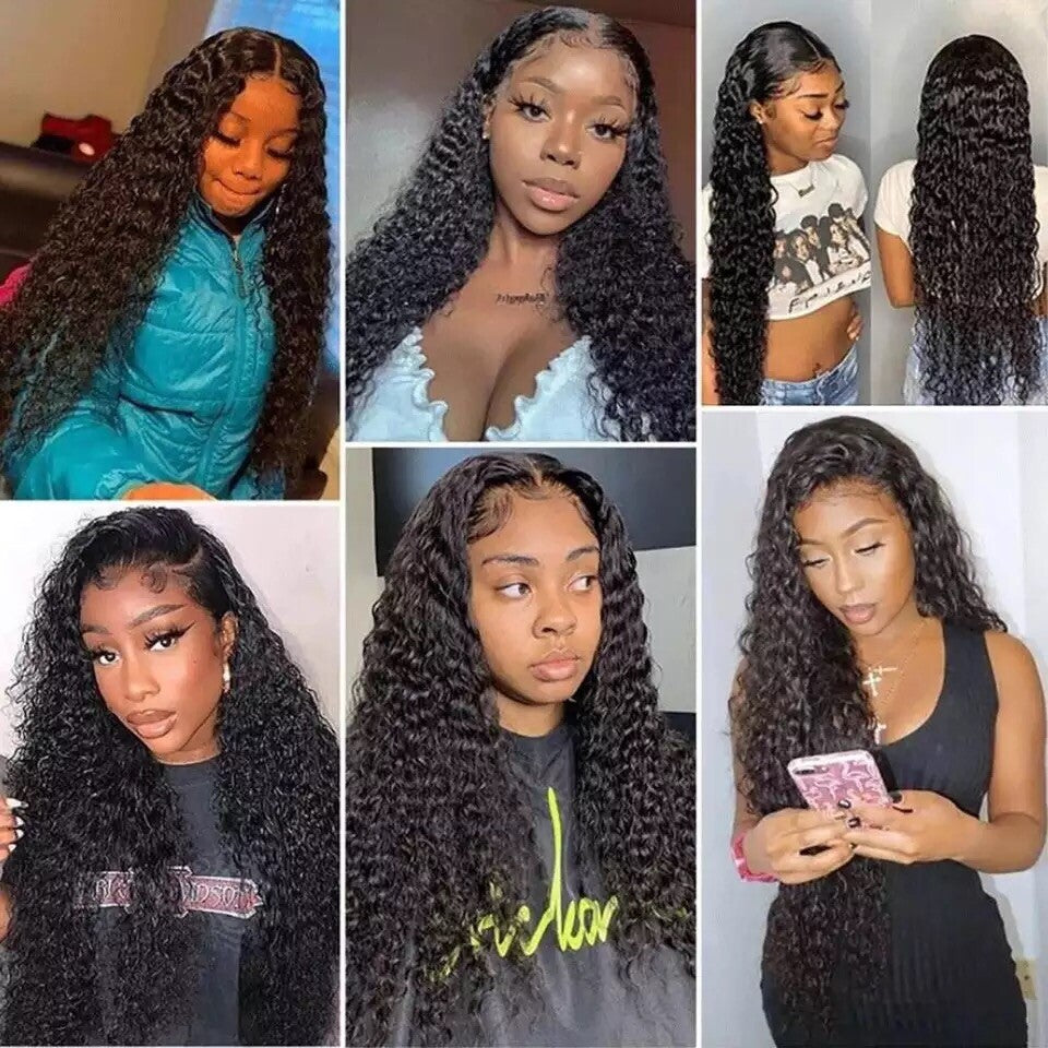 Curly Human Hair Wig Brazilian Remy Pre-Plucked Lace Front & Full Lace Styles