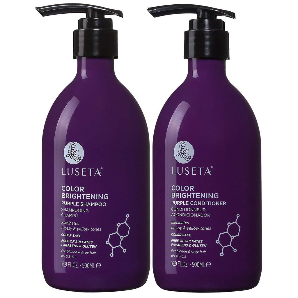 Purple Shampoo & Conditioner Set for Blonde Gray Hair - Sulfate Free