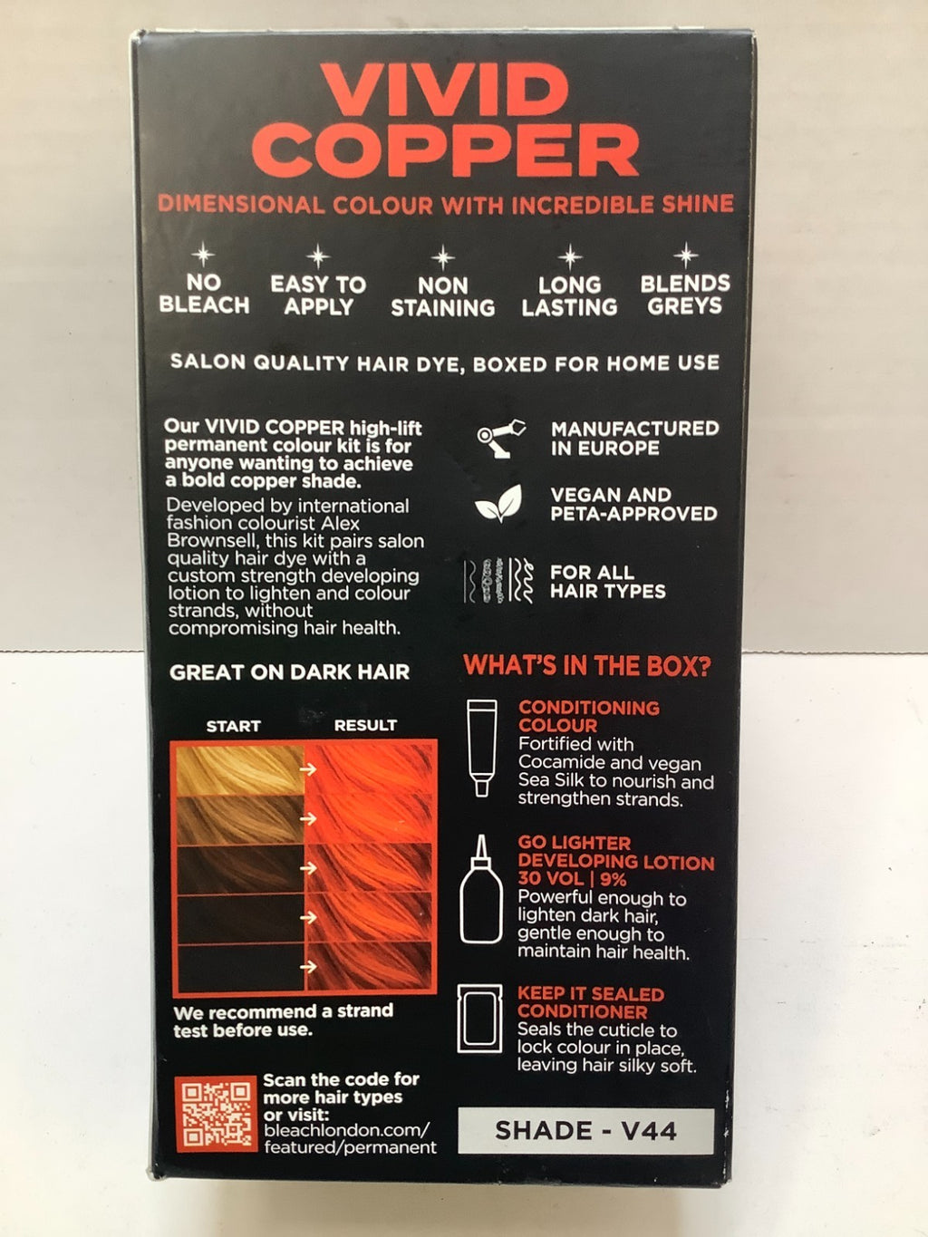 Vivid Copper Permanent Vegan Hair Dye - No Bleach London 2-Pack