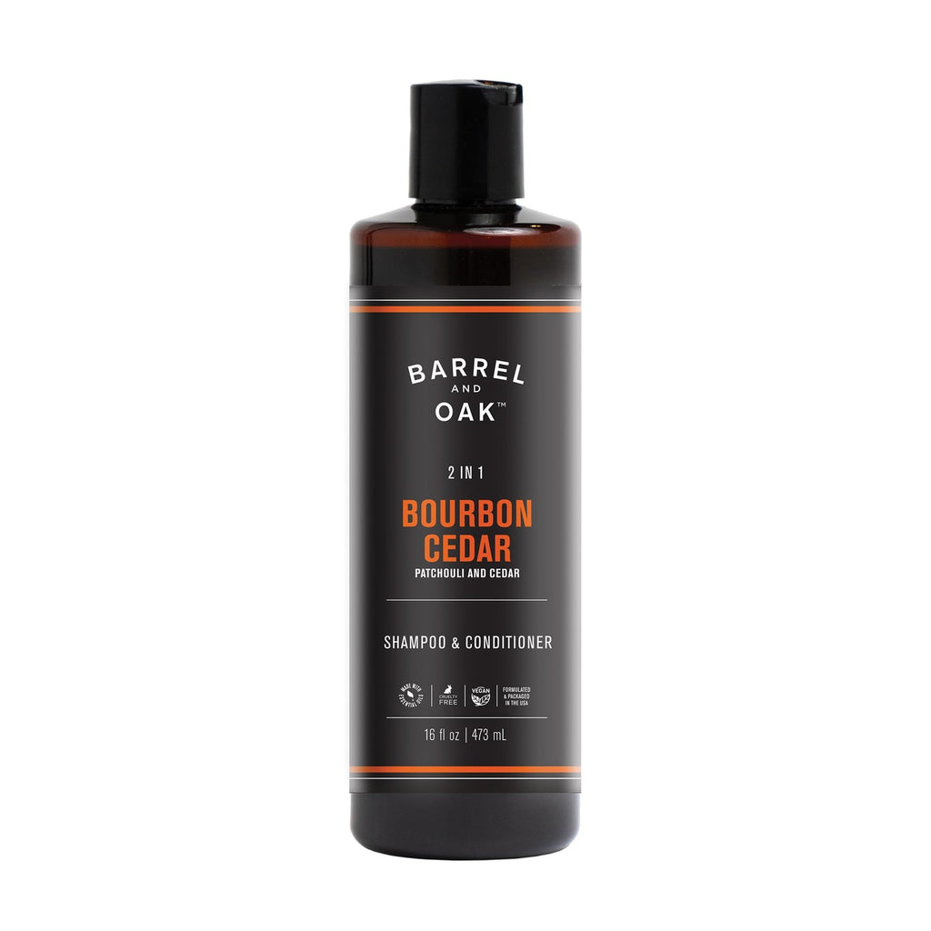 Men's 2-in-1 Shampoo & Conditioner with Natural Oils, 16 Fl Oz