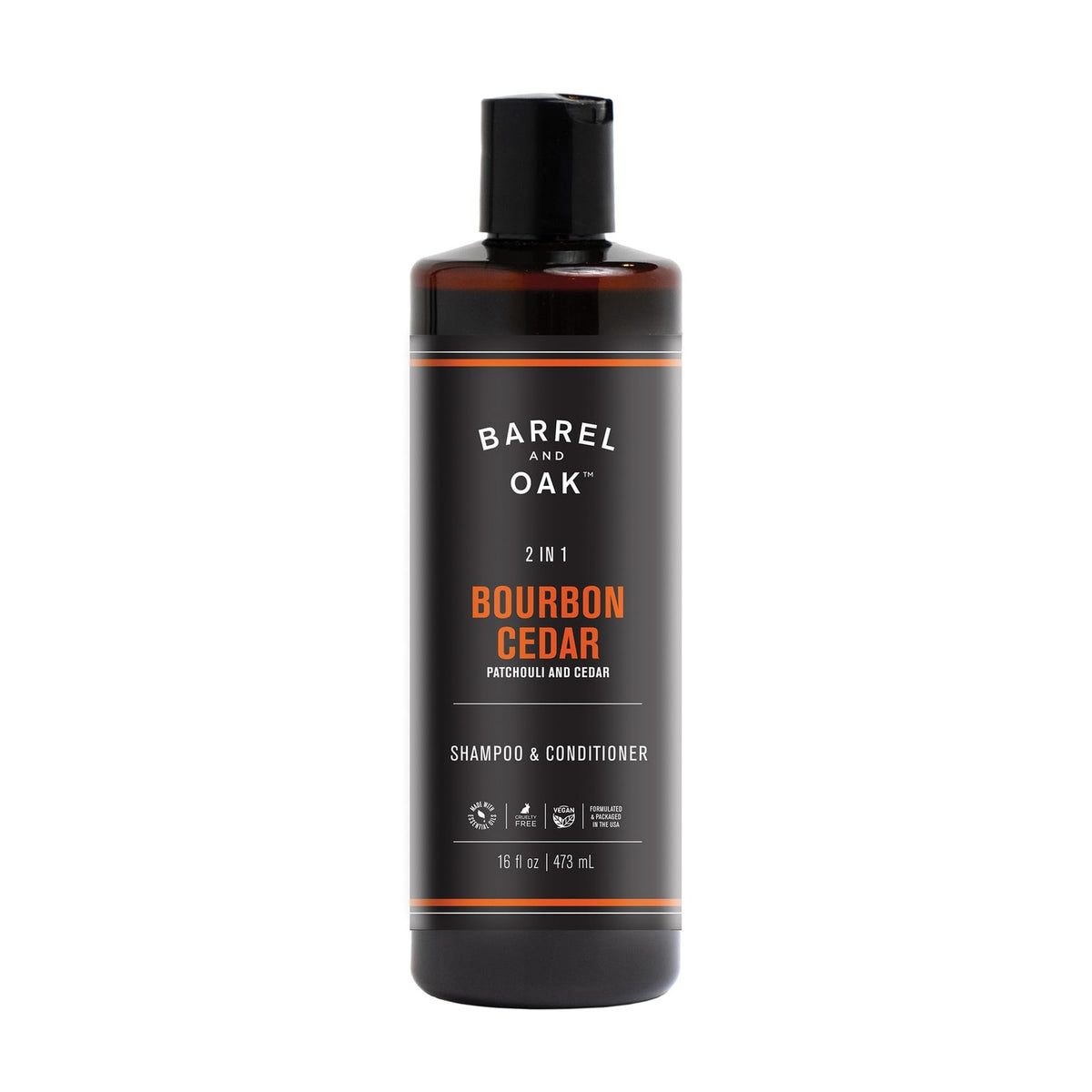 Men's 2-in-1 Shampoo & Conditioner with Natural Oils, 16 Fl Oz