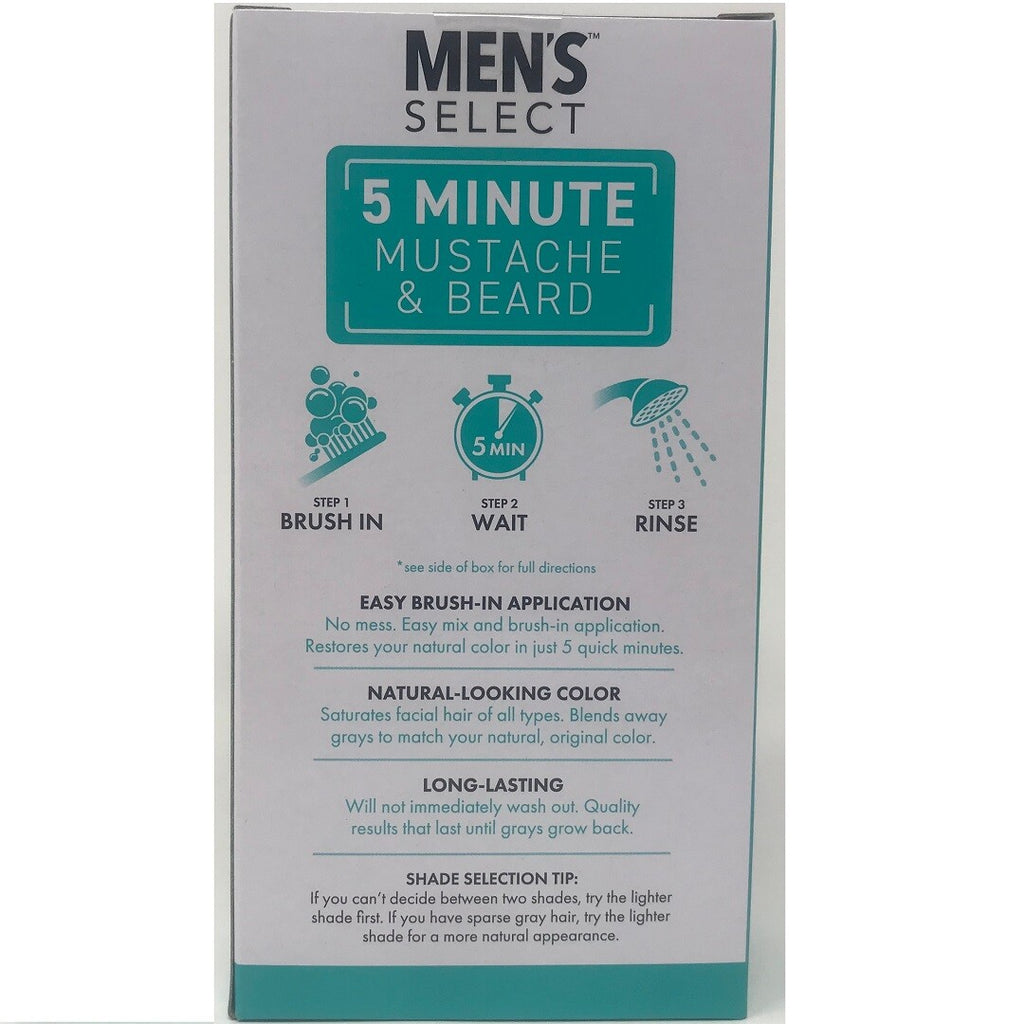 Men's Select Mustache & Beard Hair Color Dye - Black & Dark Brown, 24 Pack