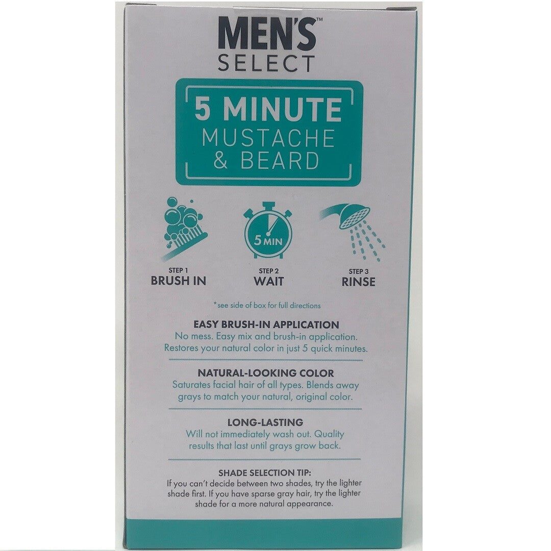 Men's Select Mustache & Beard Hair Color Dye - Black & Dark Brown, 24 Pack