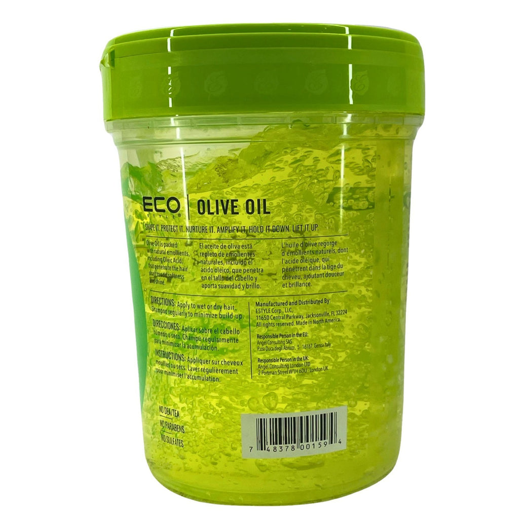 Eco Style Olive Oil Styling Gel Max Hold 32oz Two Pack - Alcohol-Free Hair Gel