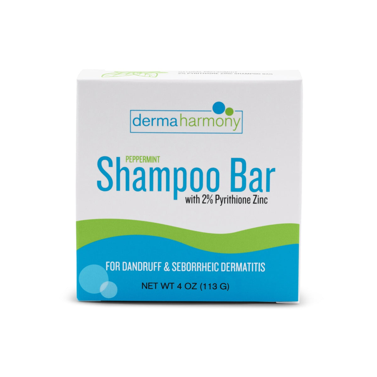 Dandruff & Seborrheic Dermatitis Shampoo Bar - Peppermint, 4 OZ, Pack of 2
