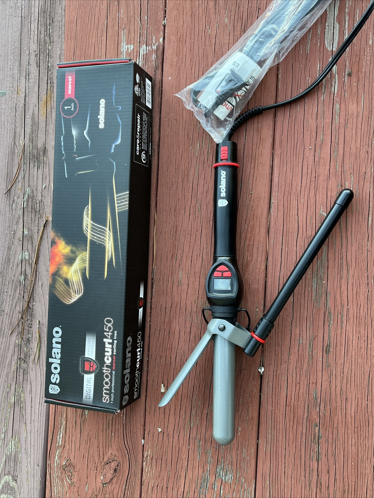 Professional 1-Inch Digital Curling Iron with Marcel Wand and Auto Shut Off