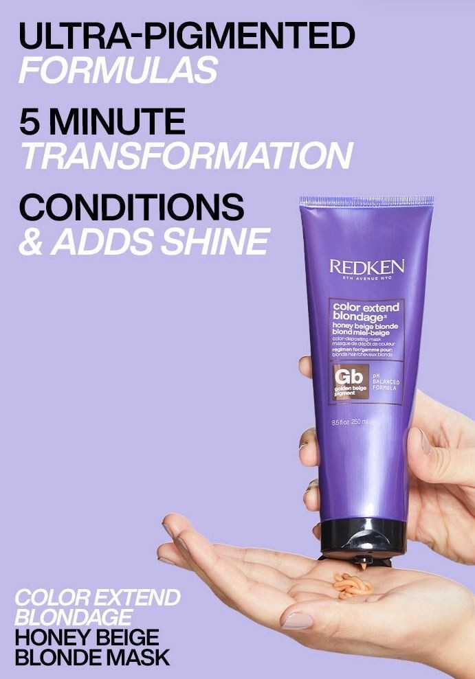 Redken Blondage Color Deposit Hair Mask 8.5 oz for Blonde Hair - Golden Honey Beige