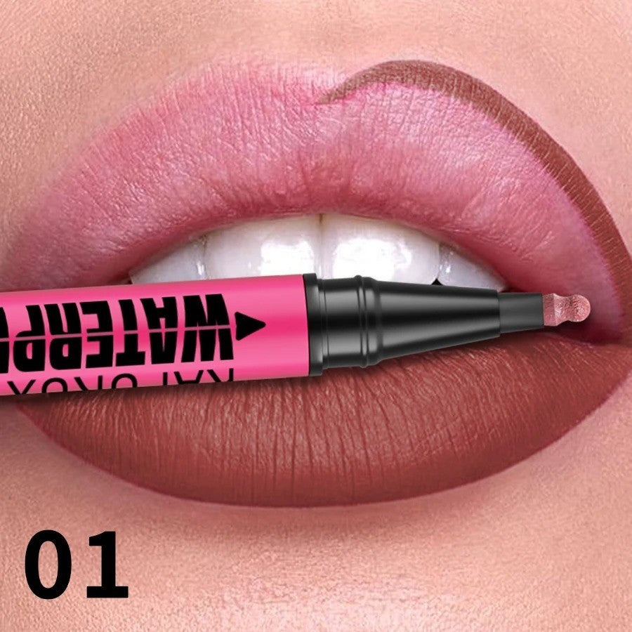 12 Color Liquid Matte Lip Liner Pencil Waterproof & Plumping Lip Makeup