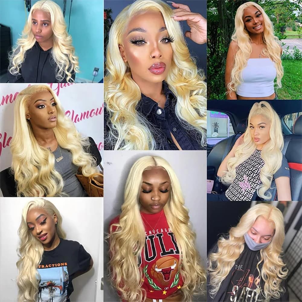 Blonde Hair Extensions 20-24 Inch Body Wave Virgin Brazilian Human Hair