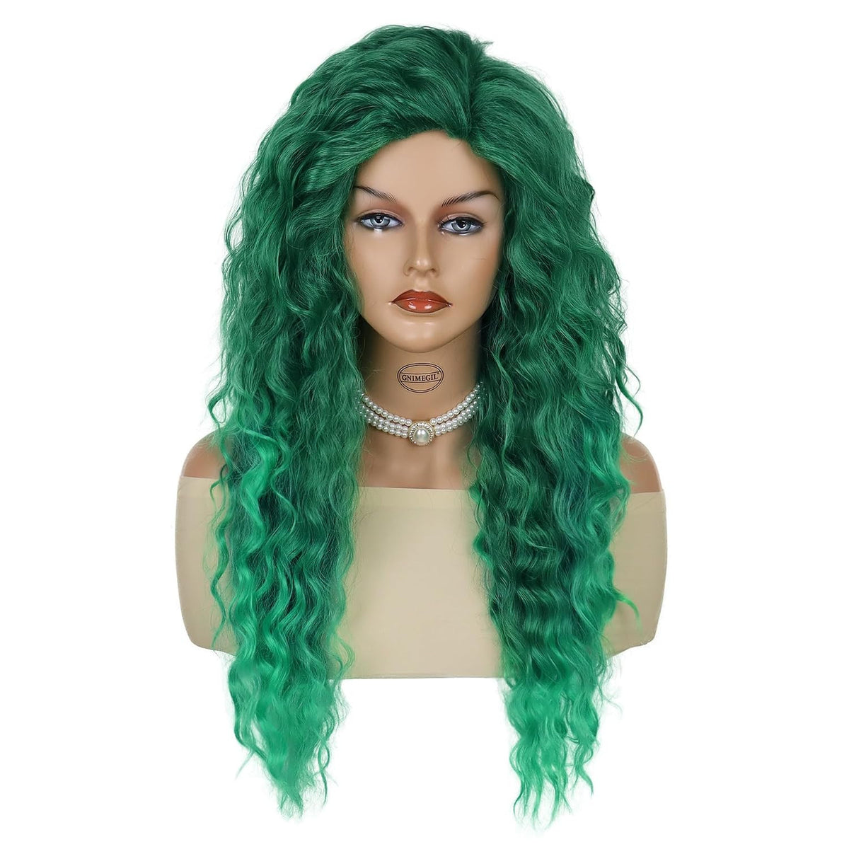Long Curly Green Costume Wig for Women - St Patrick's Day Cosplay