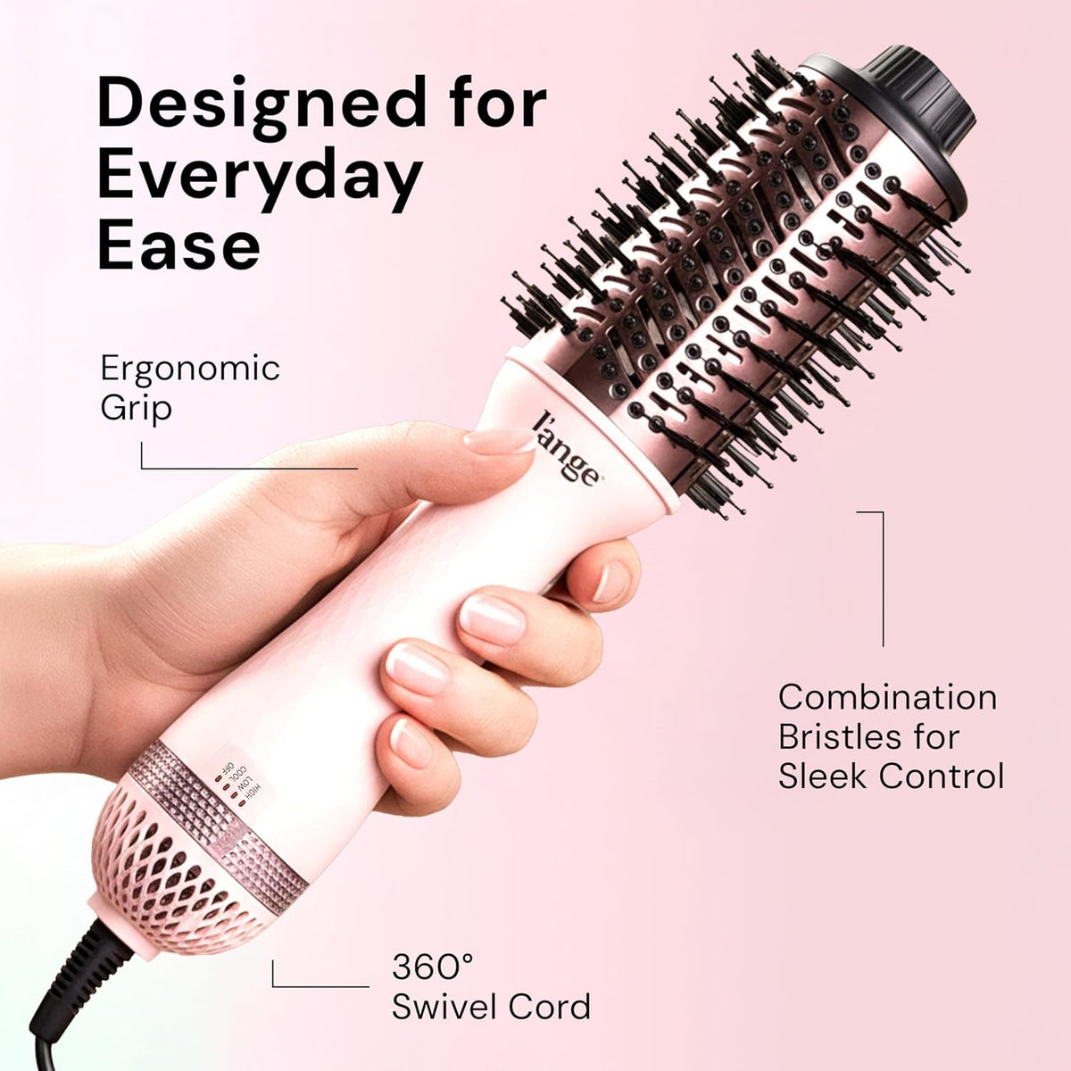 2-in-1 Titanium Blow Dryer Brush for Frizz Control & Salon Blowouts