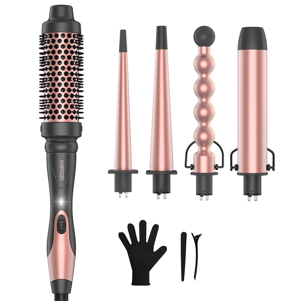 5-in-1 Multi Curling Wand Set with Interchangeable Ceramic Barrels