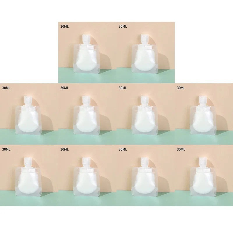 10 Pack Travel Toiletry Pouches TSA Approved Refillable Portable Organizer