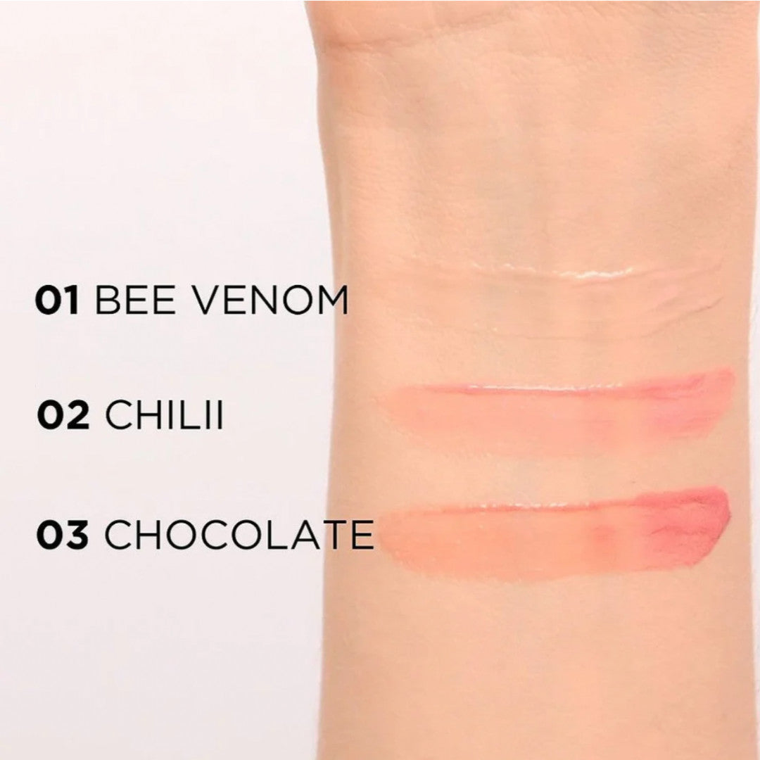 Lip Plumper Gloss with Natural Flavors - Bee Venom, Chili, Chocolate