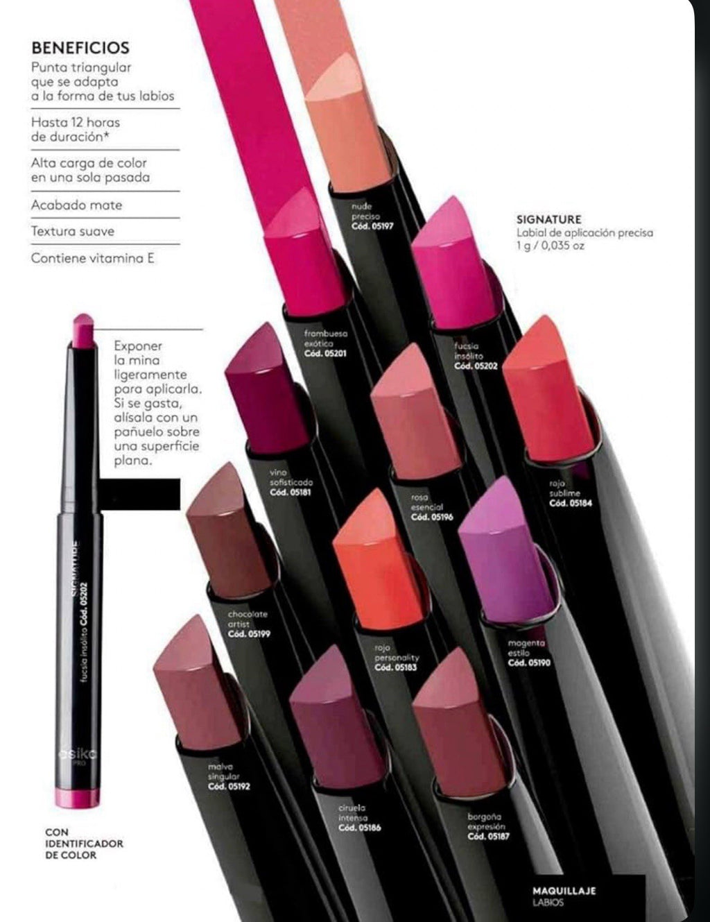 Esika Pro Signature Lipstick 1g Sealed New