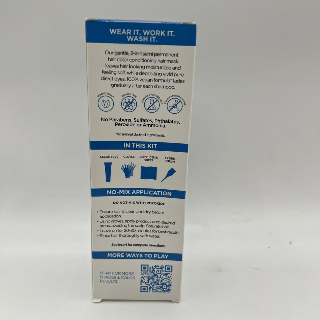 Semi Permanent Hair Color Kit Metallic Blue 5 Pack - Vibrant Hair Dye