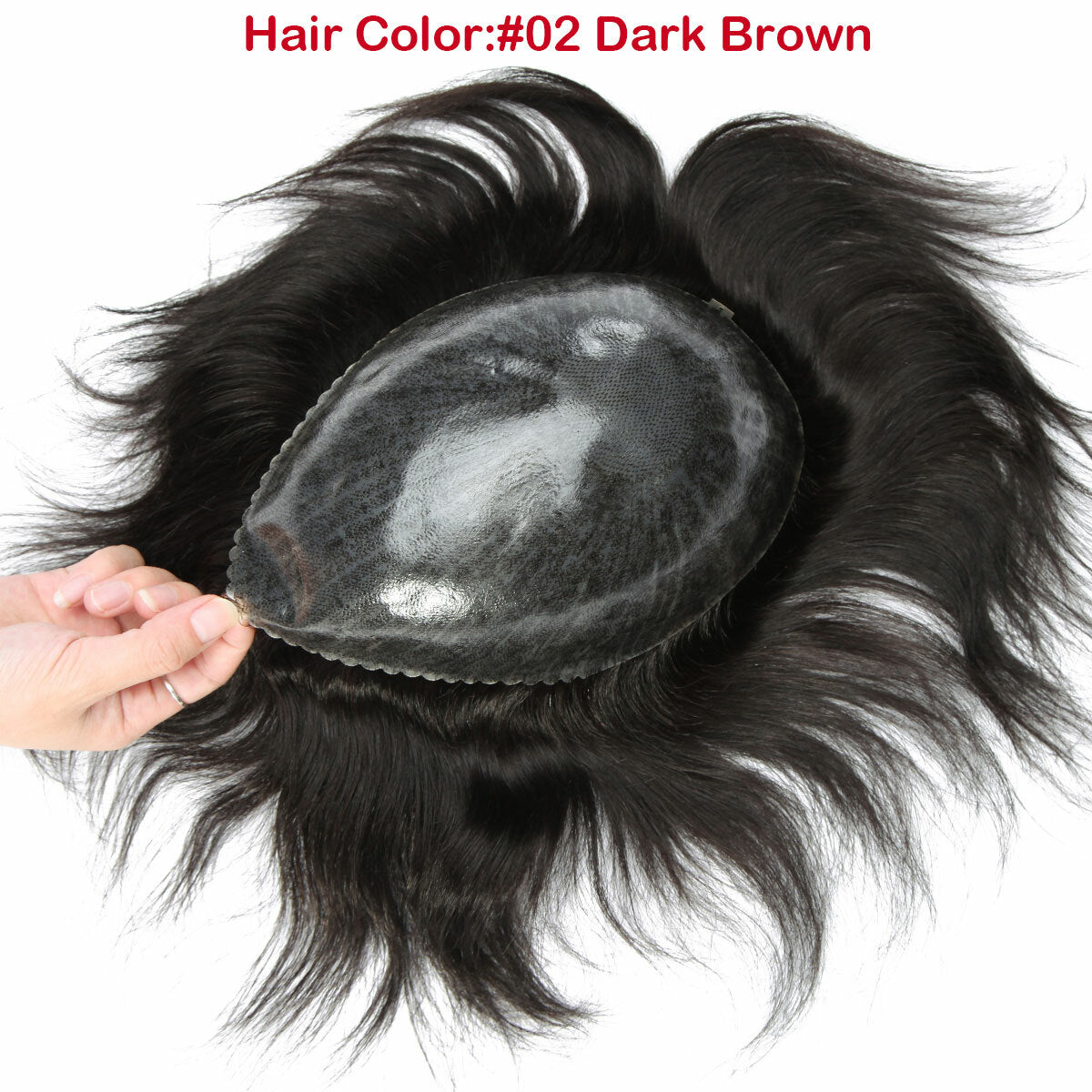 Men's Human Hair Toupee Wig Replacement System - Natural Look & Comfortable Fit