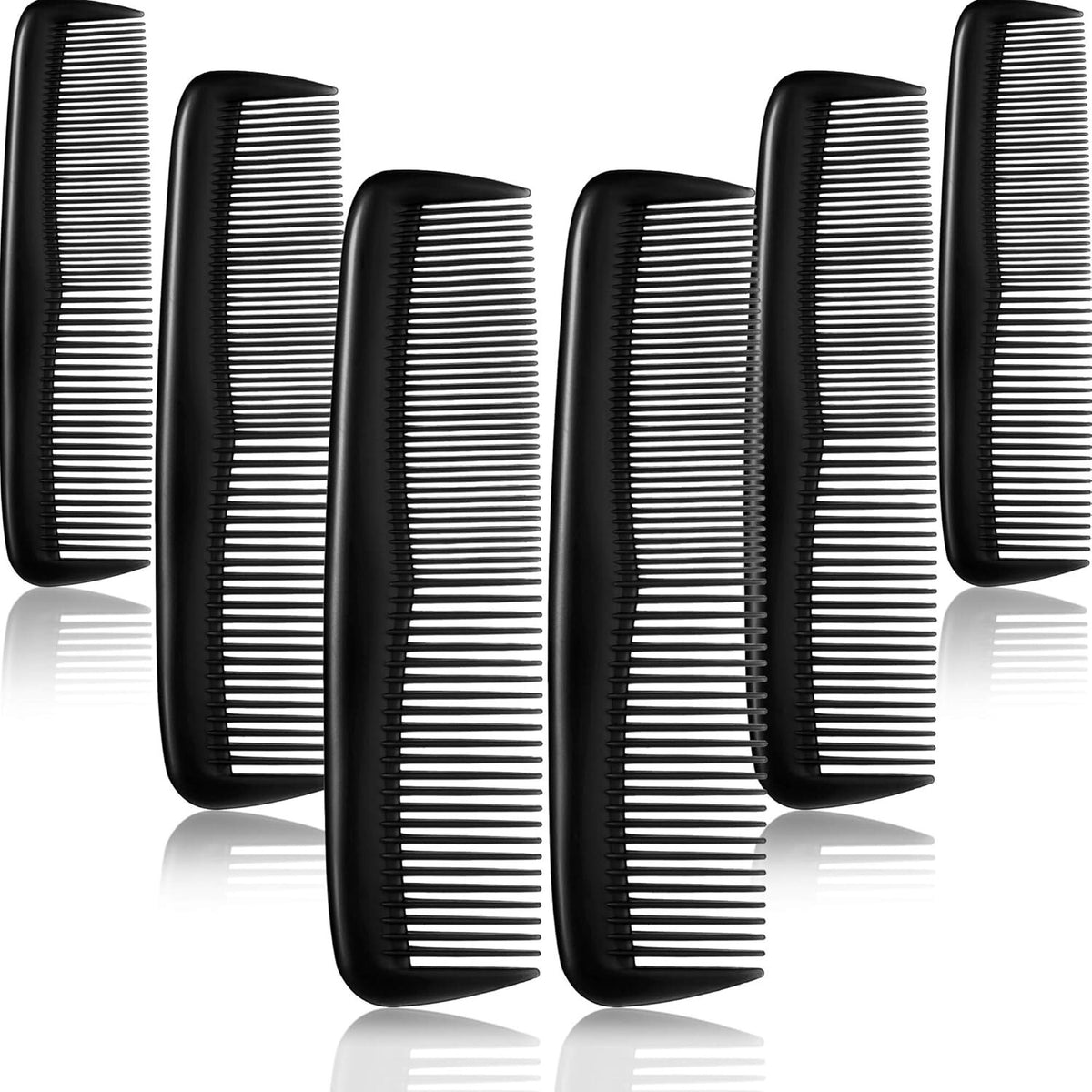 12-Piece Hair Combs Set for Men and Women - Fine & Coarse Teeth, Pocket Size Plastic Styling Tools